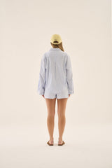 AJ Stripe Shirt Sky Blue
