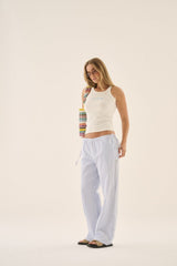 AJ Stripe Pant Sky Blue
