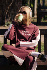 Saint Germain Knit Sweatshirt Red Wine