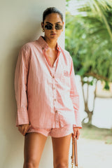 AJJA Stripe Short Blush Pink