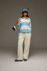 Jeannie Rugby Polo Baltic Sea Stripe