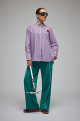 Bisous Stripe Shirt Violet