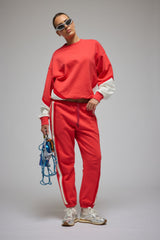 Splice Sweatshirt Coral