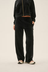 AJ Velour Trackpant Noir