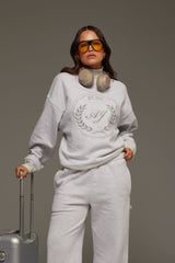 AJ Crest Turtleneck Sweatshirt Cloud