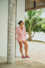 AJJA Stripe Short Blush Pink