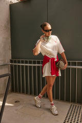 Racquet T-Shirt Dress Warm White