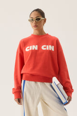 Cin Cin Sweatshirt Coral