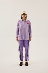Bisous Stripe Shirt Violet