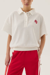 AJ Waffle Short Sleeve Top Snow