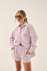 AJJA Stripe Short Lavender