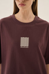 Waves Oversized Tee Chocolate