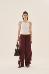 AJ Piping Barrel Pant Chocolate