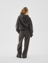 Zip Hoodie Washed Black