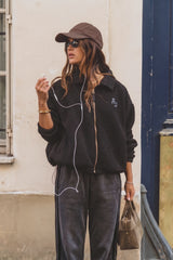 Sherpa Zip Through Jacket Noir