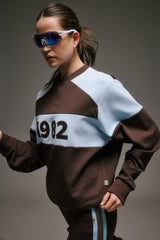 1982 Contrast Knit Sweater Espresso