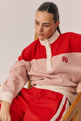 AJ Vintage Knit Sweatshirt Soft Blush