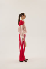 AJ Vintage Knit Sweatshirt Soft Blush