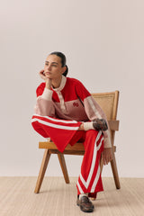 AJ Vintage Knit Sweatshirt Soft Blush