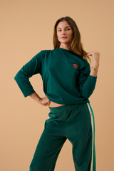 Cuba Cola Long Sleeve Top Storm Green