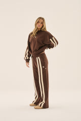 AJ Logo Sweatshirt Chicory Coffee