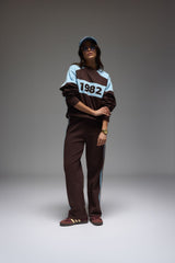 1982 Contrast Knit Sweater Espresso