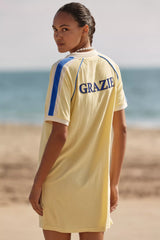 Grazie Terry Dress Lemon Cream