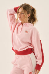 Waffle Splice Sweatshirt Ballet Pink