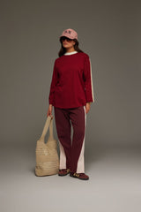 James Long Sleeve Top Red Wine