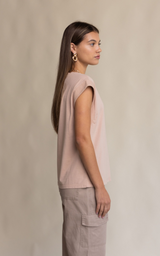 Classic Sleeveless Top Bark