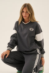 AJ Appliqué Sweatshirt Washed Black