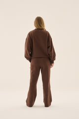 AJ Logo Sweatshirt Chicory Coffee