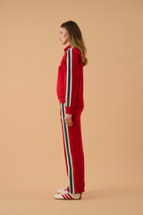 AJ Single Stripe Trackpant Tango Red