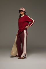 James Long Sleeve Top Red Wine