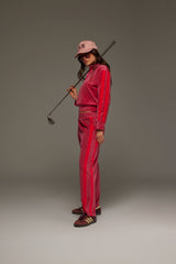 Mara Velour Pant Pomegranate