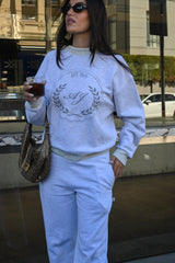 AJ Crest Turtleneck Sweatshirt Cloud