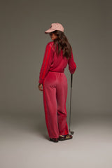 Mara Velour Pant Pomegranate