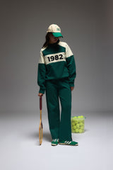 1982 Contrast Knit Sweater Forest