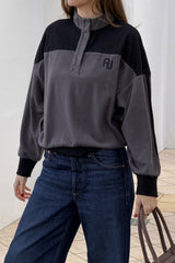 AJ Vintage Knit Sweatshirt Washed Black