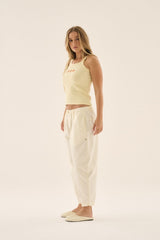 AJ Shell Tank Pastel Yellow