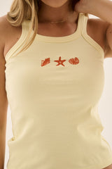 AJ Shell Tank Pastel Yellow