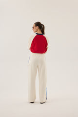 Stripe Sports Sheen Pant Snow