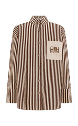 AJJA Shirt Chocolate Stripe