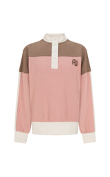 AJ Vintage Knit Sweatshirt Chocolate Pink