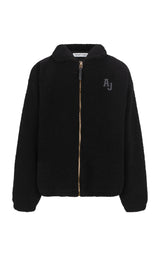 Sherpa Zip Through Jacket Noir