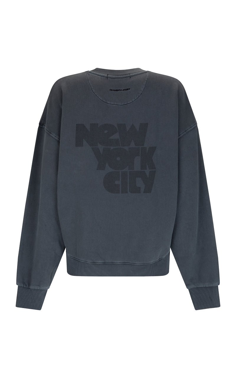 NYC Sweatshirt Washed Black