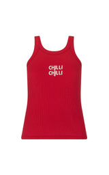 Chilli Knit Tank Poppy Red