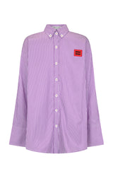 Bisous Stripe Shirt Violet