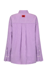 Bisous Stripe Shirt Violet