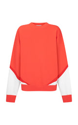 Splice Sweatshirt Coral